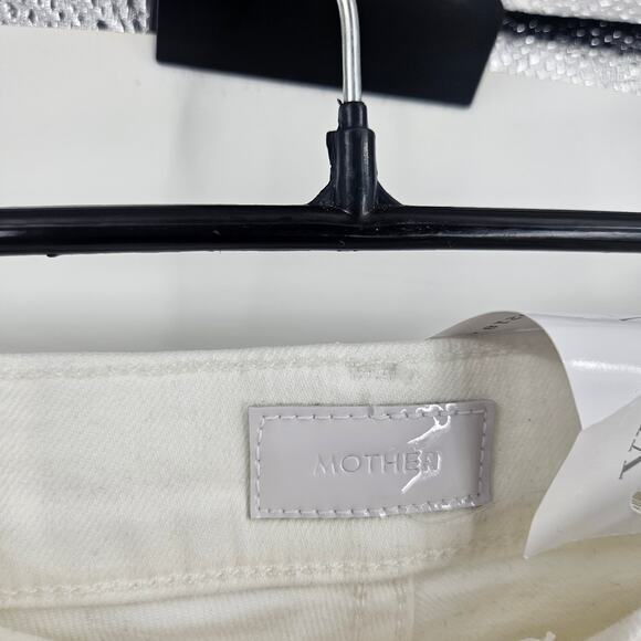 Mother The Tripper Ankle Fray White Ripped Knee Raw Hem Button Fly NWT Size 30 - Picture 5 of 10